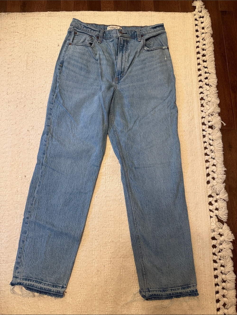 Abercrombie & Fitch Light Blue Relaxed Straight Jeans